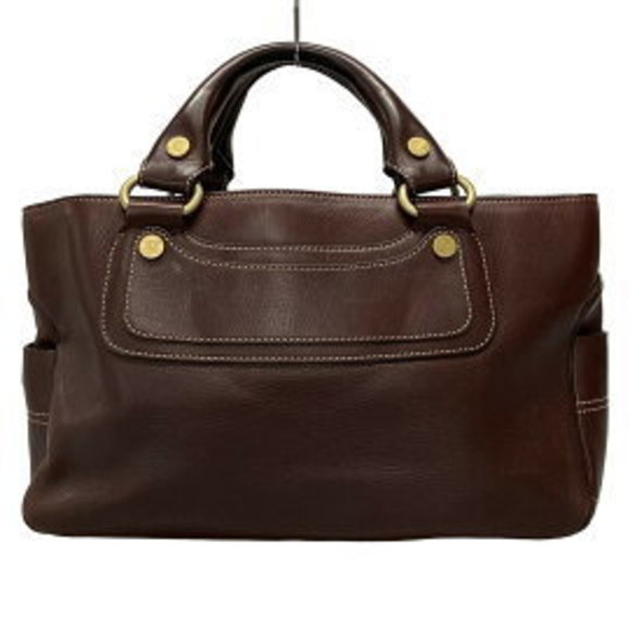Celine handbag Bordeaux leather - Picture 1 of 9